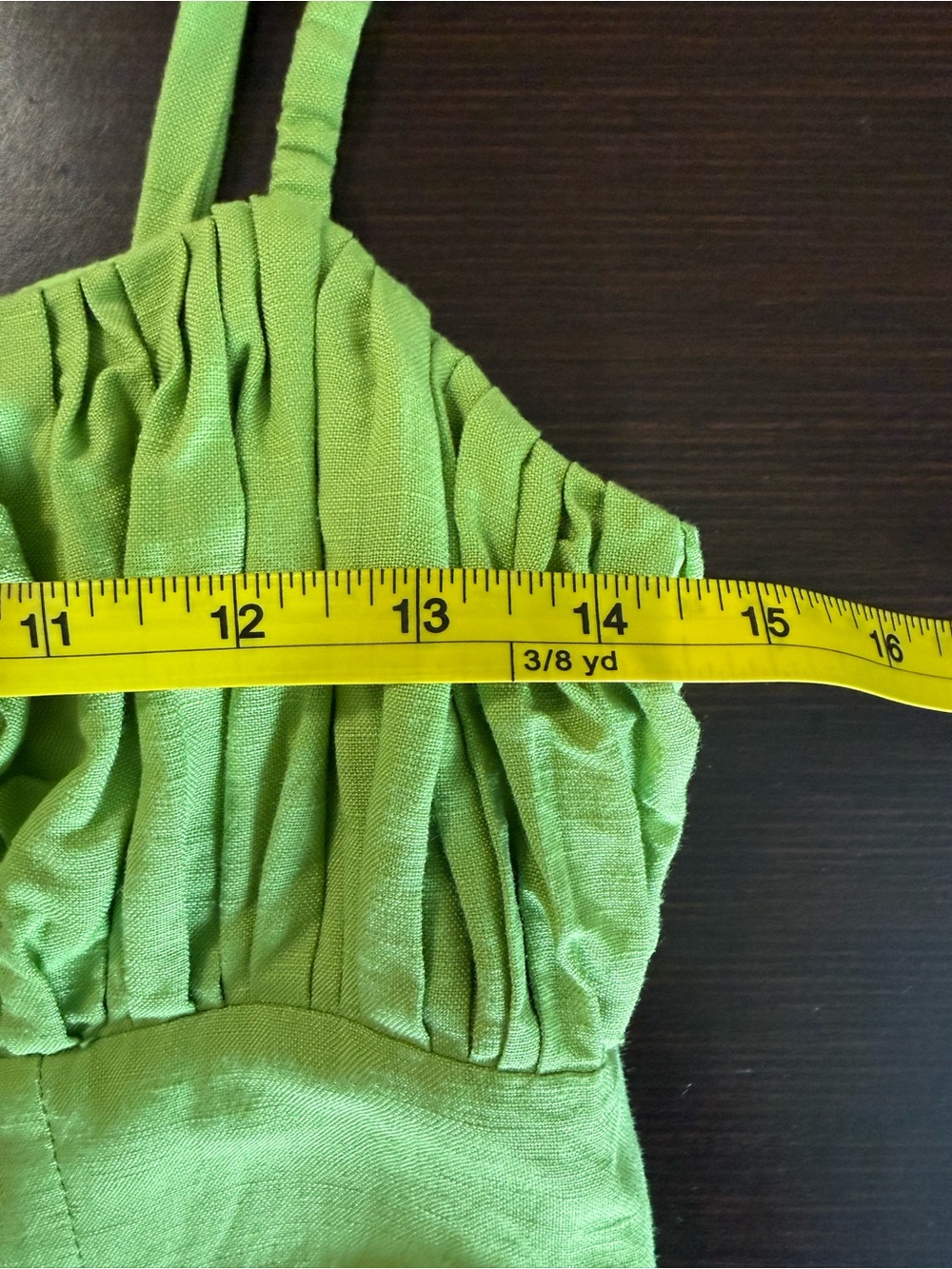 ASTR the Label Revolve Chartreuse Green Linen Blend Y2K Mini Dress Size Small - Picture 9 of 10